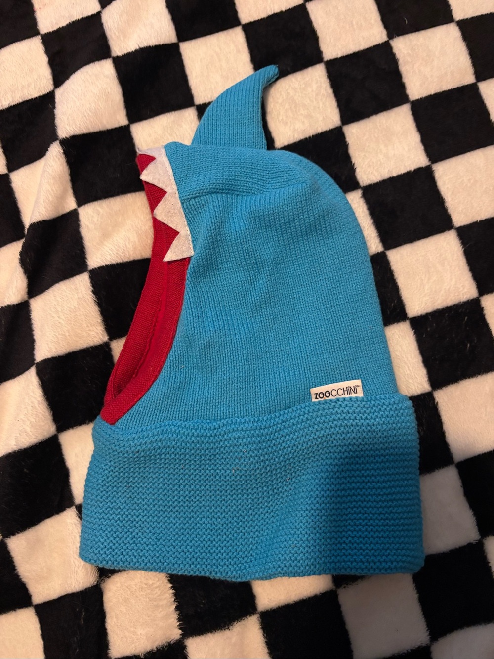 Zoocchini shark winter hooded hat 12-24 months